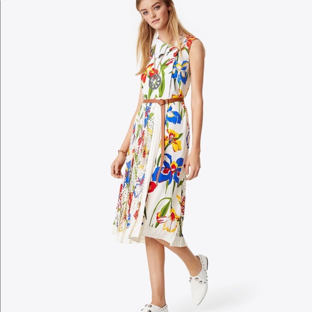 Tory Burch Carine Floral Printed Crepe Midi Dress (New photos added!)